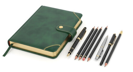 Green Journal and Pens