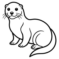 Clean Otter Vector Drawing