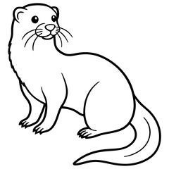 Clean Otter Vector Drawing