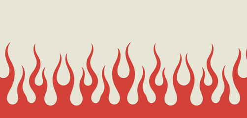 Red Fire Flames Border Pattern