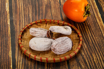 Dry sweet ripe persimon fruit