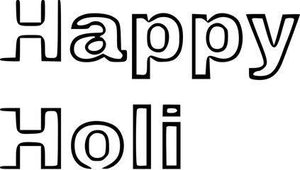Happy Holi Text Design Vector | Festival of Colors Typography
