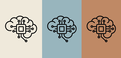 Artificial Intelligence Brain Chip Illustration