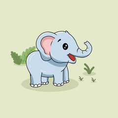 Elephant Icon Illustration Vector Hand Drawn Assets