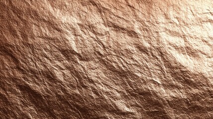 Shiny copper metallic sheet texture with wrinkled surface