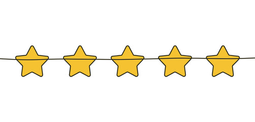 Four Gold Stars on a String