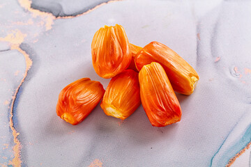 Red sweet juicy tropical red jackfruit