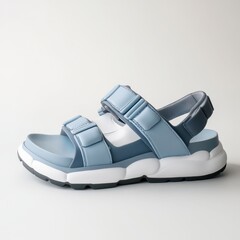 Light blue chunky sandal with adjustable straps