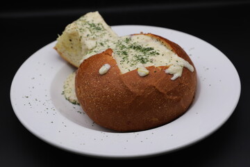 Clam Chowder in Bread Bowl