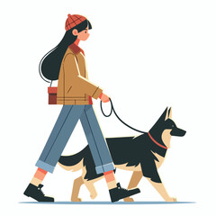 A vector of a teenage girl hang out 