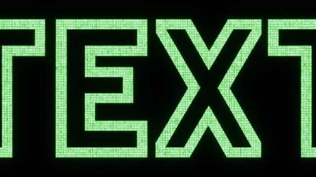 Green Matrix Text on Black Background