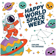 Fototapeta premium World Space Week, 4-10 October 11.eps
