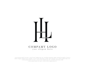 HL Initial Monogram Logo Elegant and Minimalist