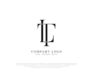 LT Initial Monogram Logo Elegant and Minimalist
