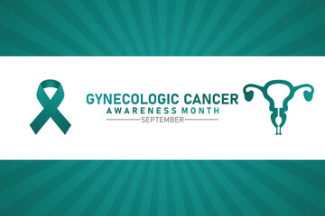 Gynecologic Cancer Awareness Month. September. Vector illustration. Design for banner, poster or print.