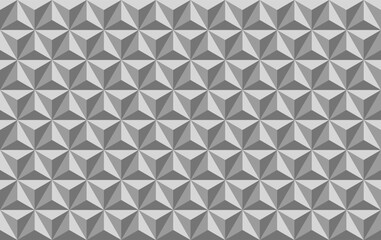 3d geometric pattern in light and dark grey tones with a seamless prism tile effect.