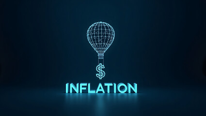 Floating Dollar Sign with Connected Network Representing Economic Change.