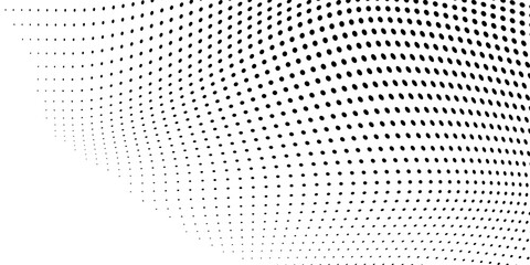 Abstract dot halftone gradient texture. Vanishing polka dot background. Repeating dots modern