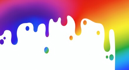 Vibrant Rainbow Dripping Paint Abstract Background Design Colorful Fluid Art Modern Gradient Texture