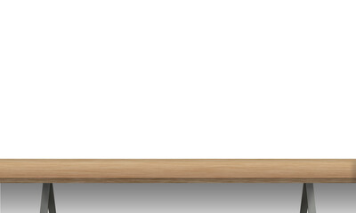 A simple wooden table with a minimalist design, suitable for various settings and purposes.