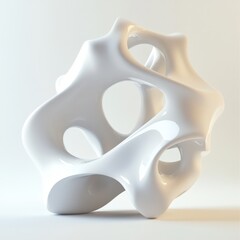 Abstract, organic, white sculpture