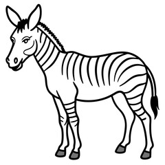 Hybrid Animal Zonkey Line Sketch
