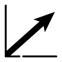 Growth Chart with Upward Arrow Icon Illustration