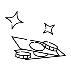 Shiny Cash and Coins Money Icon