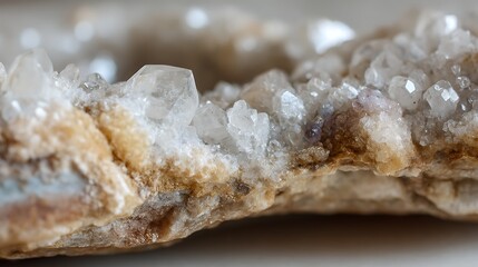 Quartz Crystal Formation Texture Close Up