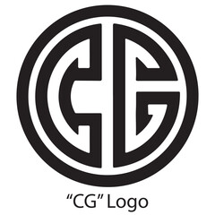 Stylish CG Monogram Logo Design in Minimal Vector Style