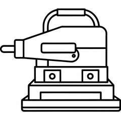 Industrial Belt Sander Outline Vector