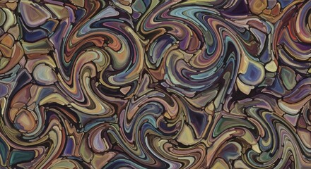 A Colorful Stone Marble Texture with Swirling Organic Patterns