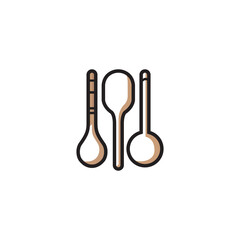 Set kitchenware logo template