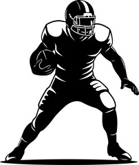 Dynamic Silhouette of a Football Player in Action