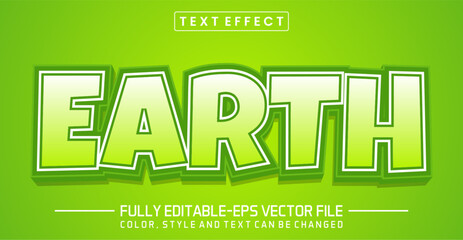 Earth font Text effect editable