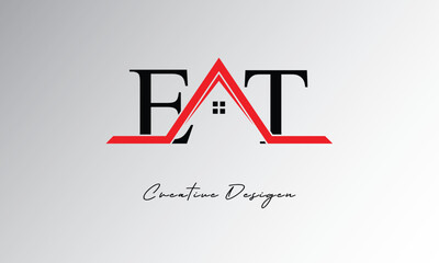 ET Letter House Logo – Creative Real Estate Monogram Design with Roof Shape & Home Symbol for Architecture, Property & Modern Branding Identity