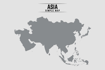 Minimalist Asia Continent Vector