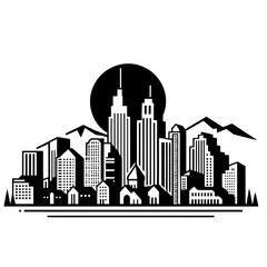 armenia, yerevan, cityline, skyline, vector, black and white, wallpaper, image