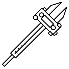 Linear Caliper Tool Vector Illustration