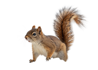  squirrel isolated on white background png, ai generated