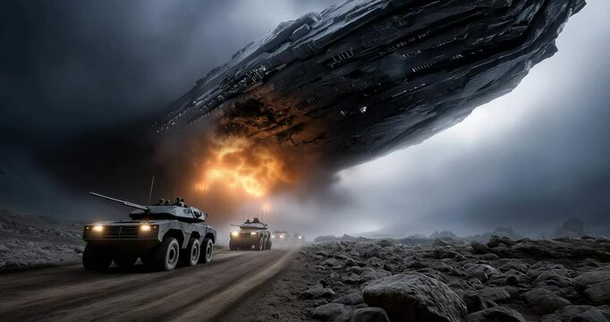 Crashed Alien Ship, Military Arrives