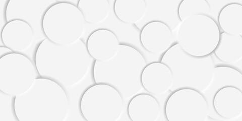 Modern abstract white circle shape background. Elegant circle shape design with shadow.