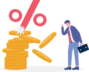 Interest rate and inflation percent impact economy and investment market,

