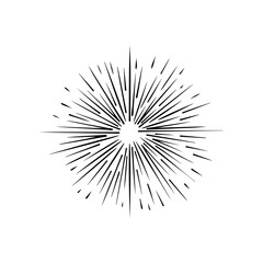 Obraz premium Starburst Illustration with Radial Rays