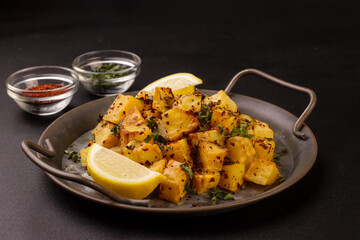 Batata Harra is Lebanese Spicy Potatoes. 