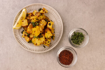 Batata Harra is Lebanese Spicy Potatoes. 