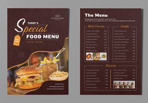 Food Menu Template Layout