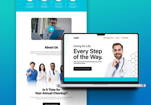 Modern Healthcare Email Newsletter UI Template