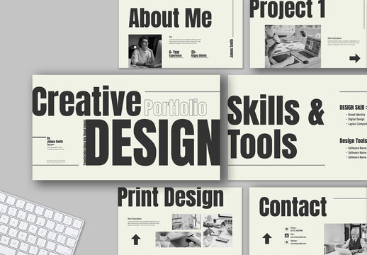 Portfolio Presentation Template Design For Creative Designer