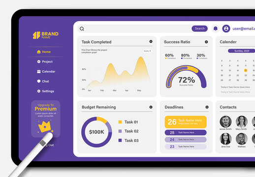 Project Management Dashboard Layout